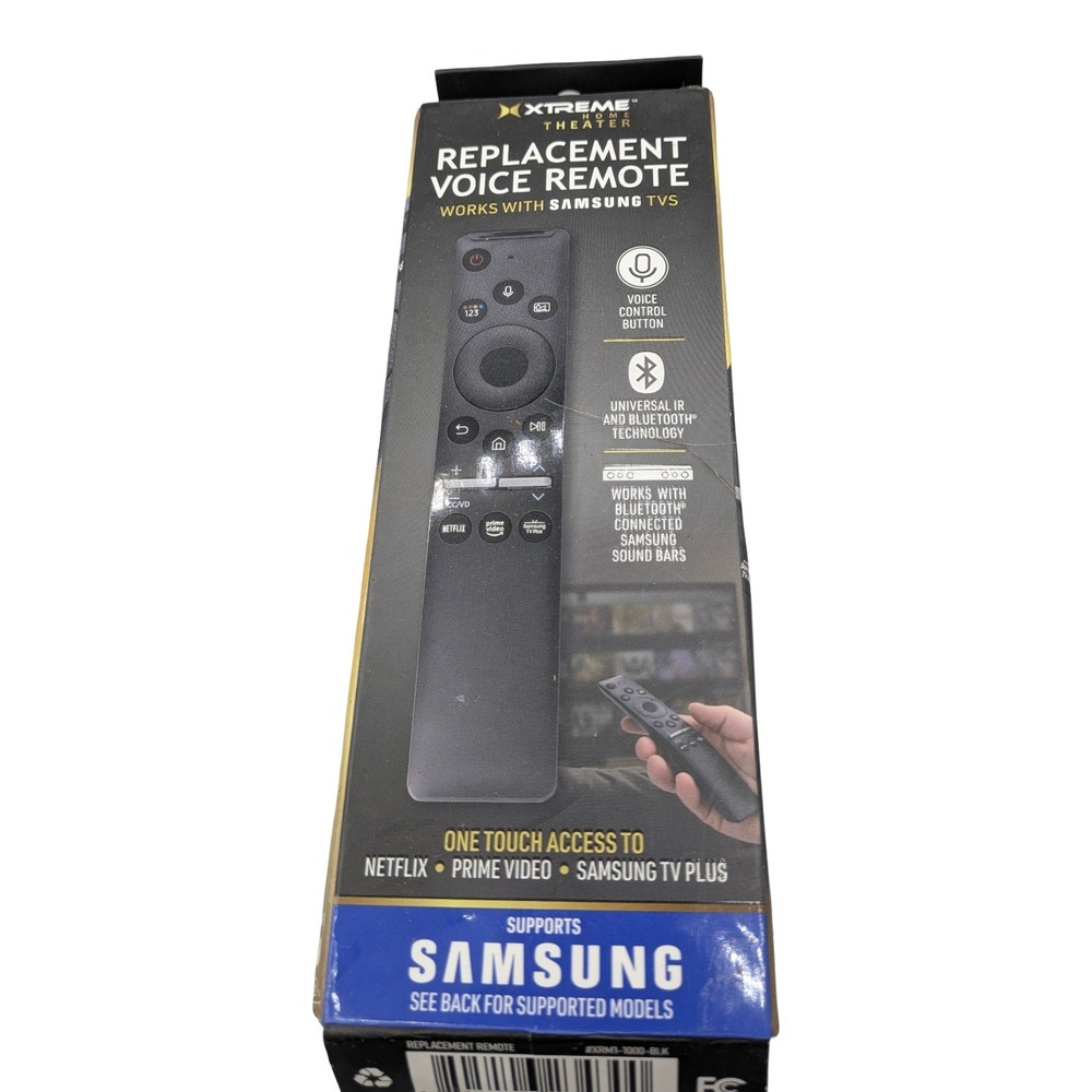 Xtreme Home Theater Replacement Voice Remote for Samsung TV XRM1-1000-BLK Black